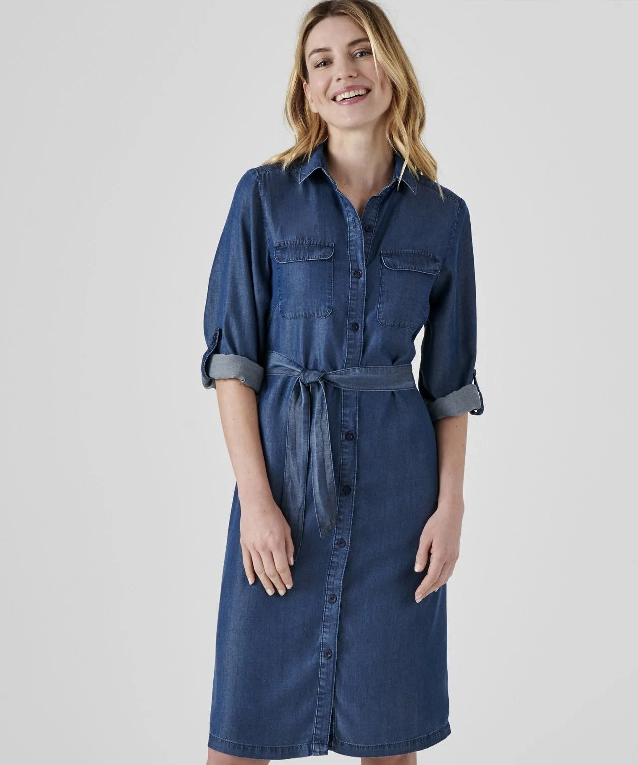 Denim-look Tencel Dress