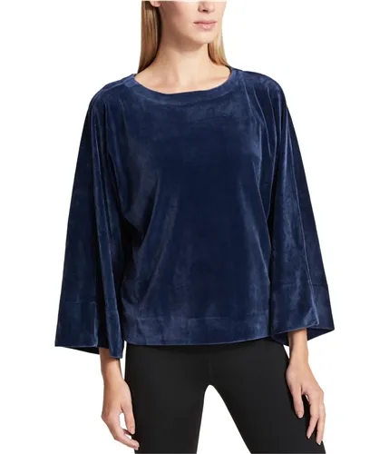 Dkny Womens Velour Kimono-Sleeve Basic T-Shirt