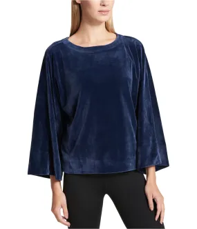 Dkny Womens Velour Kimono-Sleeve Basic T-Shirt