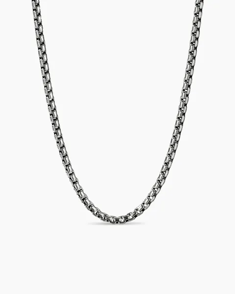 DREW STAINLESS MENS BOX CHAIN NECKLACE