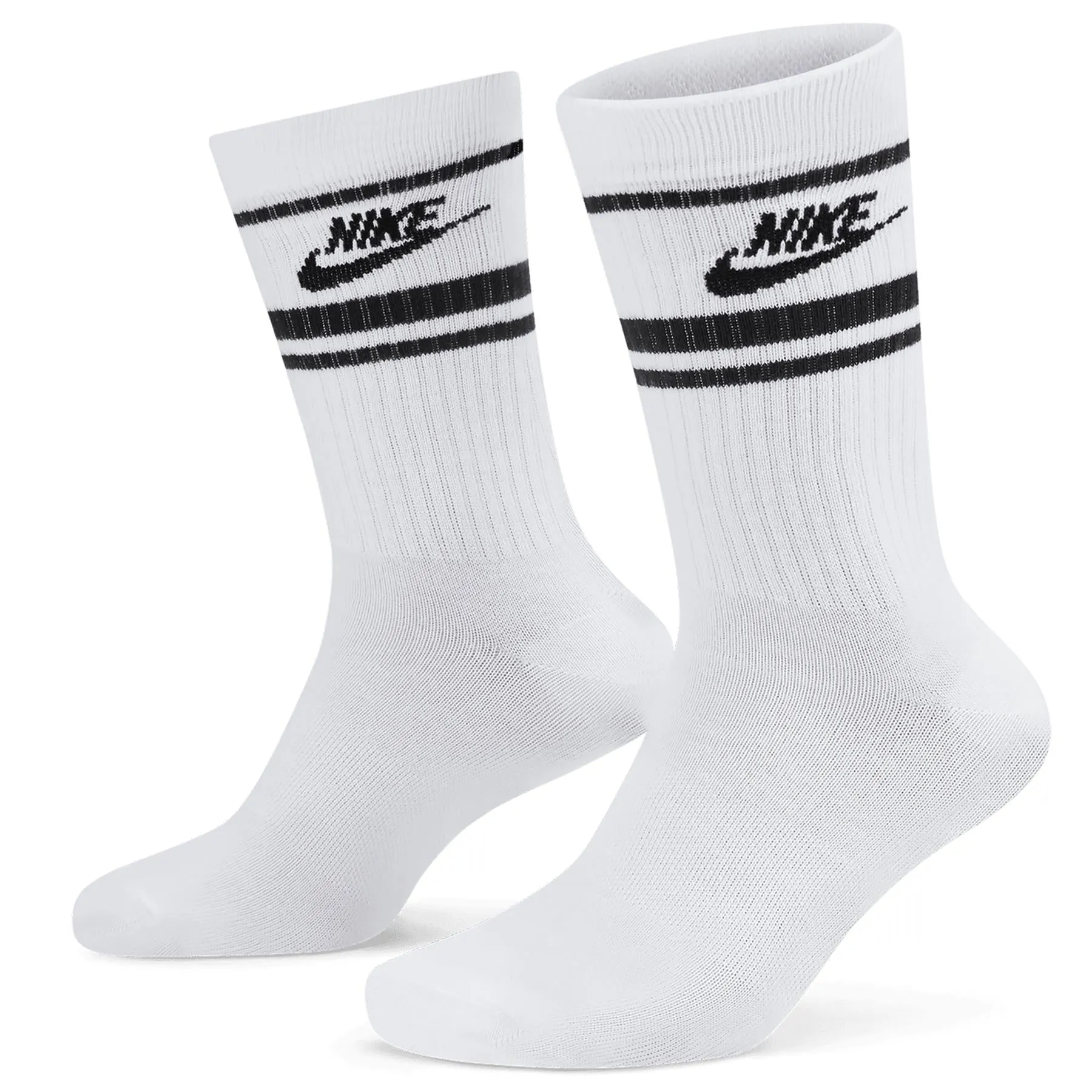 Dri-FIT Everyday Essential Crew Socks Three Pack White/Black.