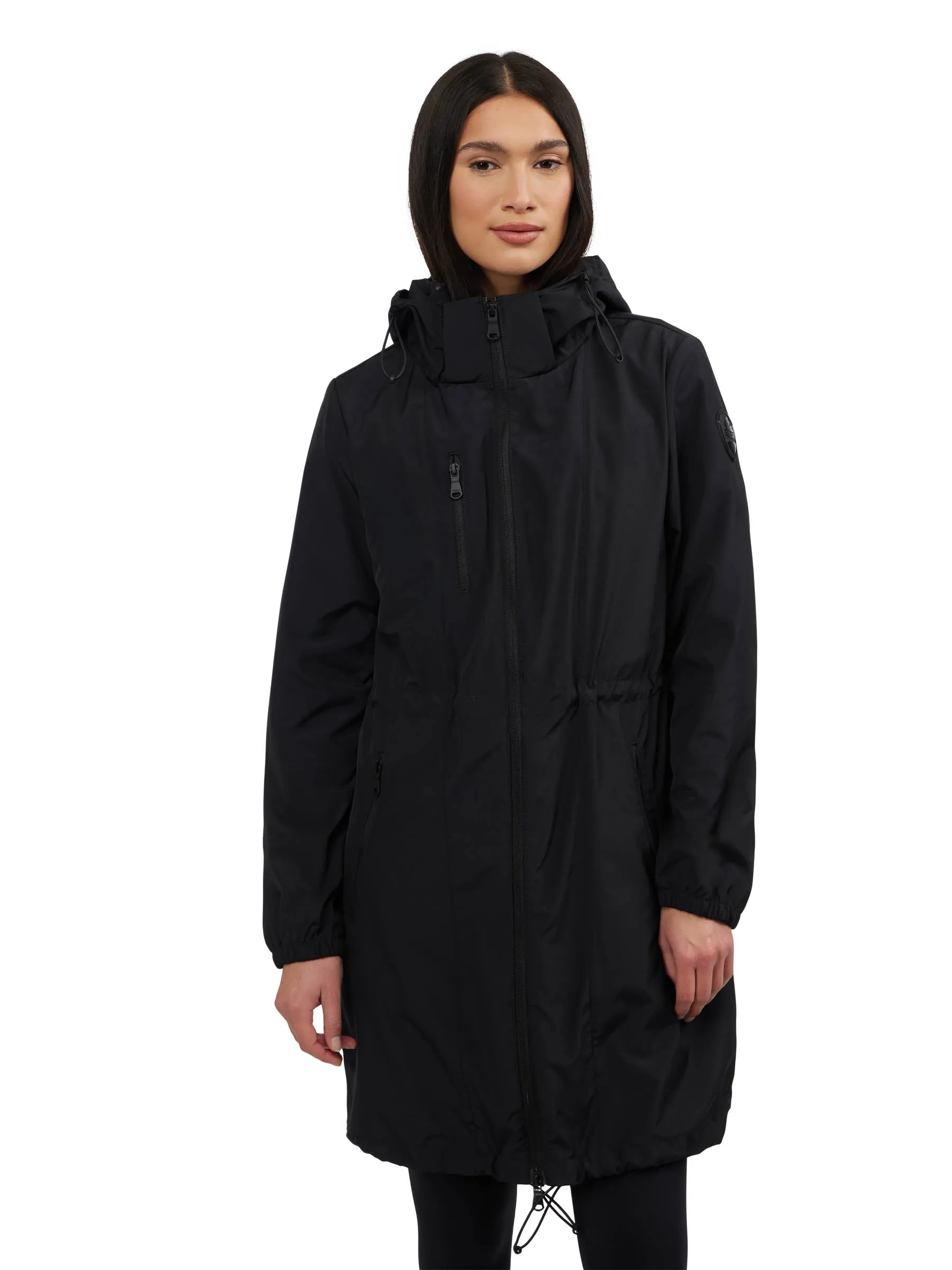 Esen Women's Waterproof Raincoat with Detachable Hood - Packable