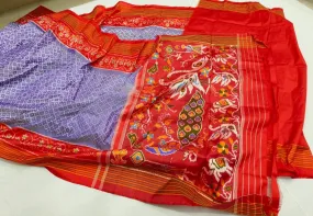 Exclusive Twill Ikat Designer Patola Silk Saree