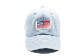 Flag Baseball Hat in Super Light Denim - Rey to Z