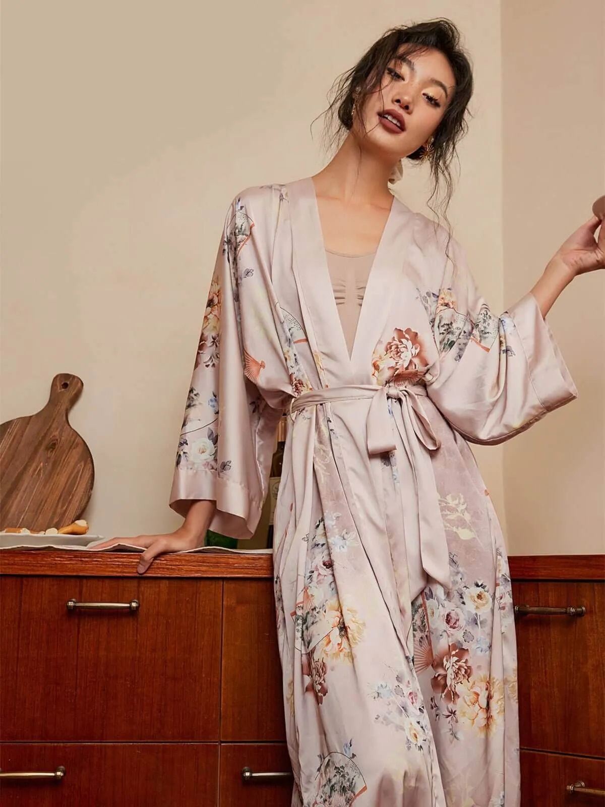 Folding Fan Kimono Robe can be rewritten as Foldable Fan Kimono Dress