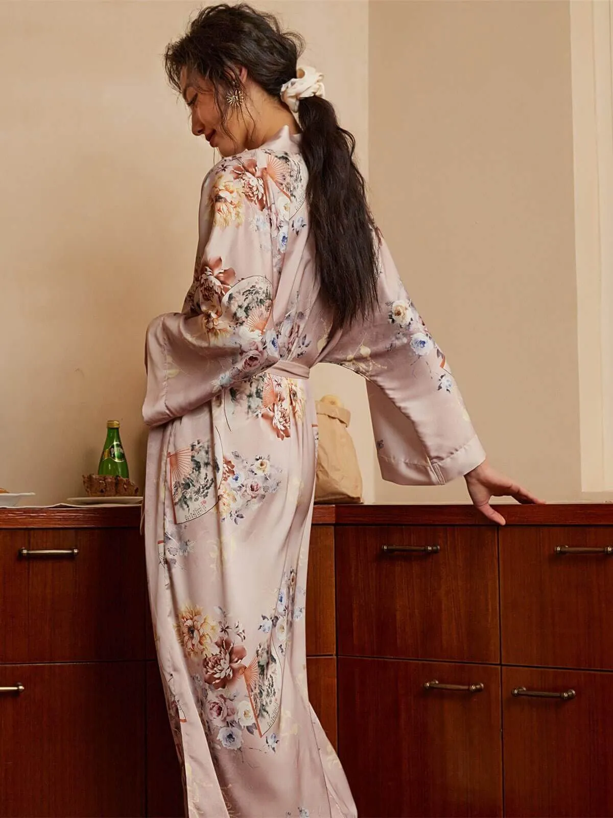 Folding Fan Kimono Robe can be rewritten as Foldable Fan Kimono Dress