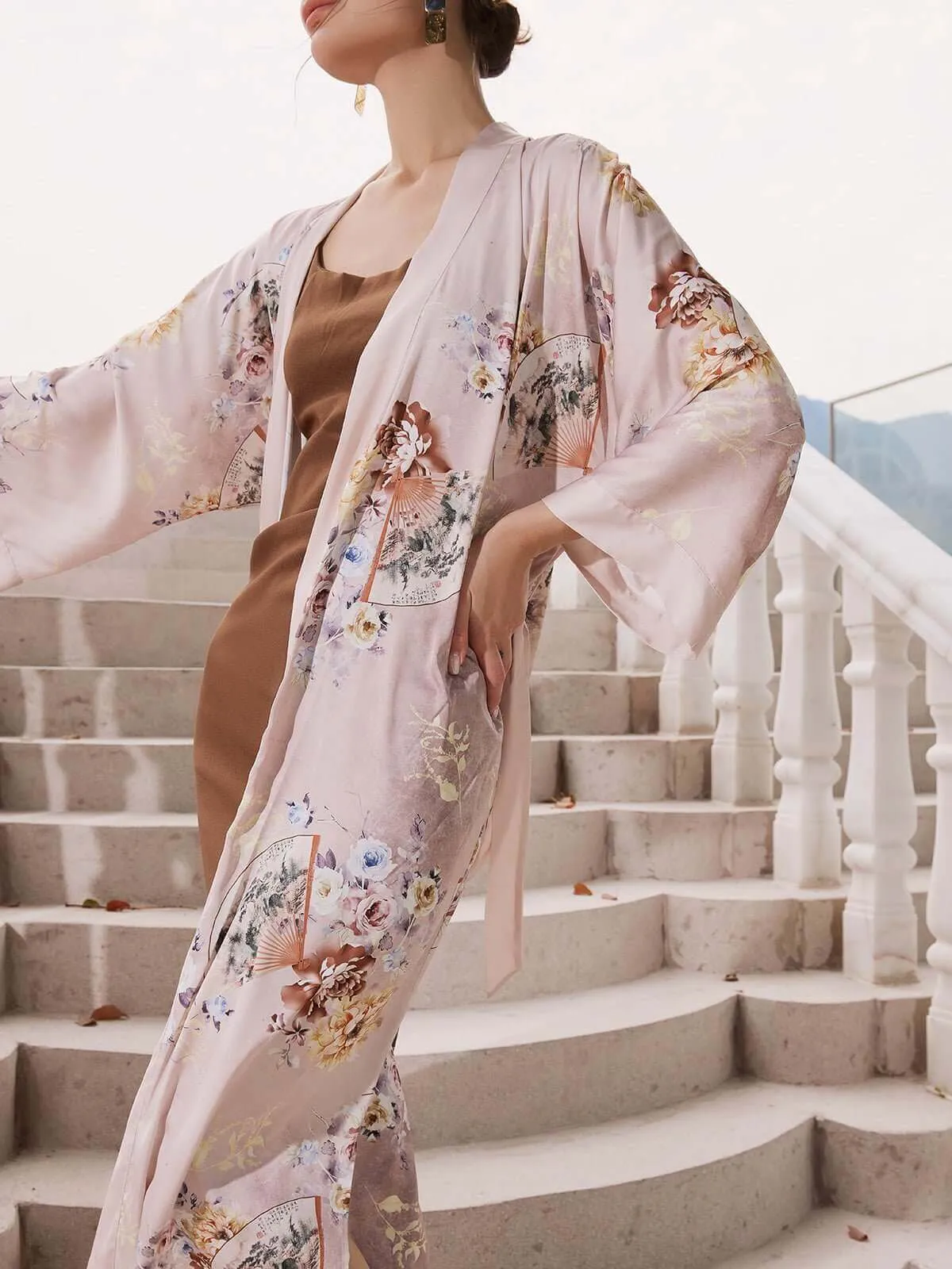 Folding Fan Kimono Robe can be rewritten as Foldable Fan Kimono Dress