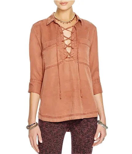 Free People Womens Under Your Spell Pullover Blouse