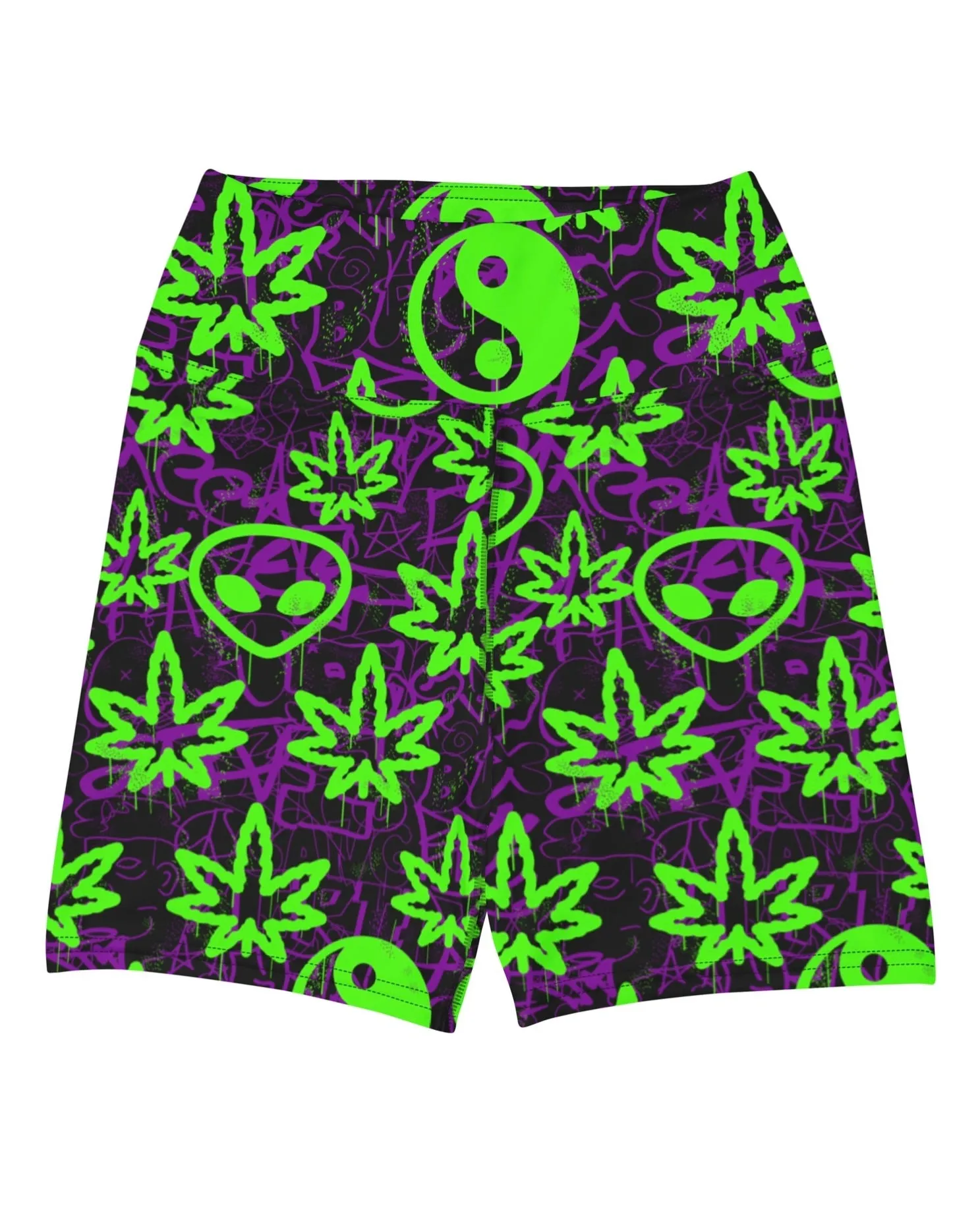 Ganja Graffiti Yoga Shorts