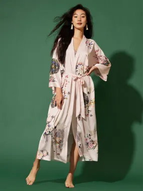 Garden Crane Kimono Robe