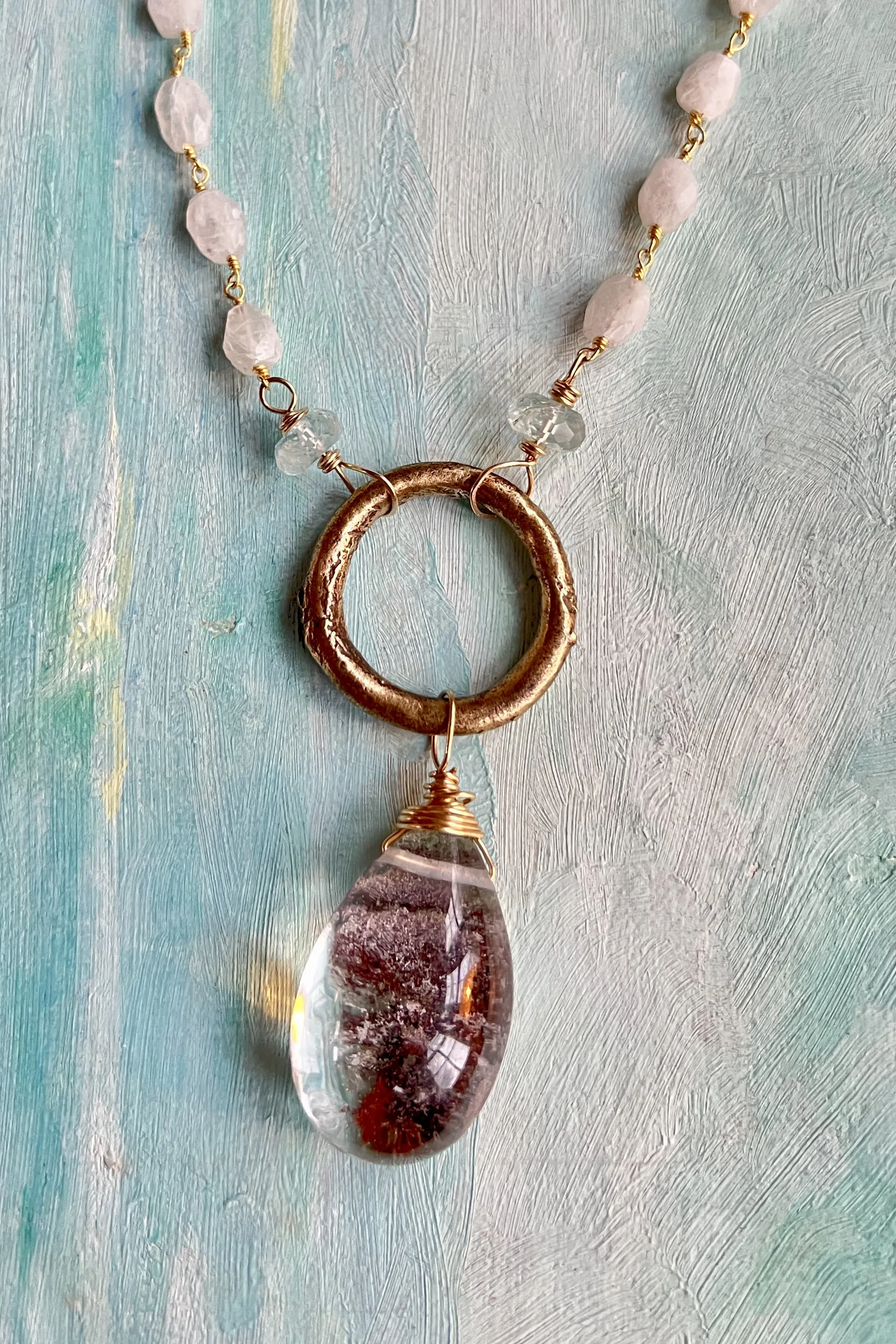 Gold Gemstone Necklace