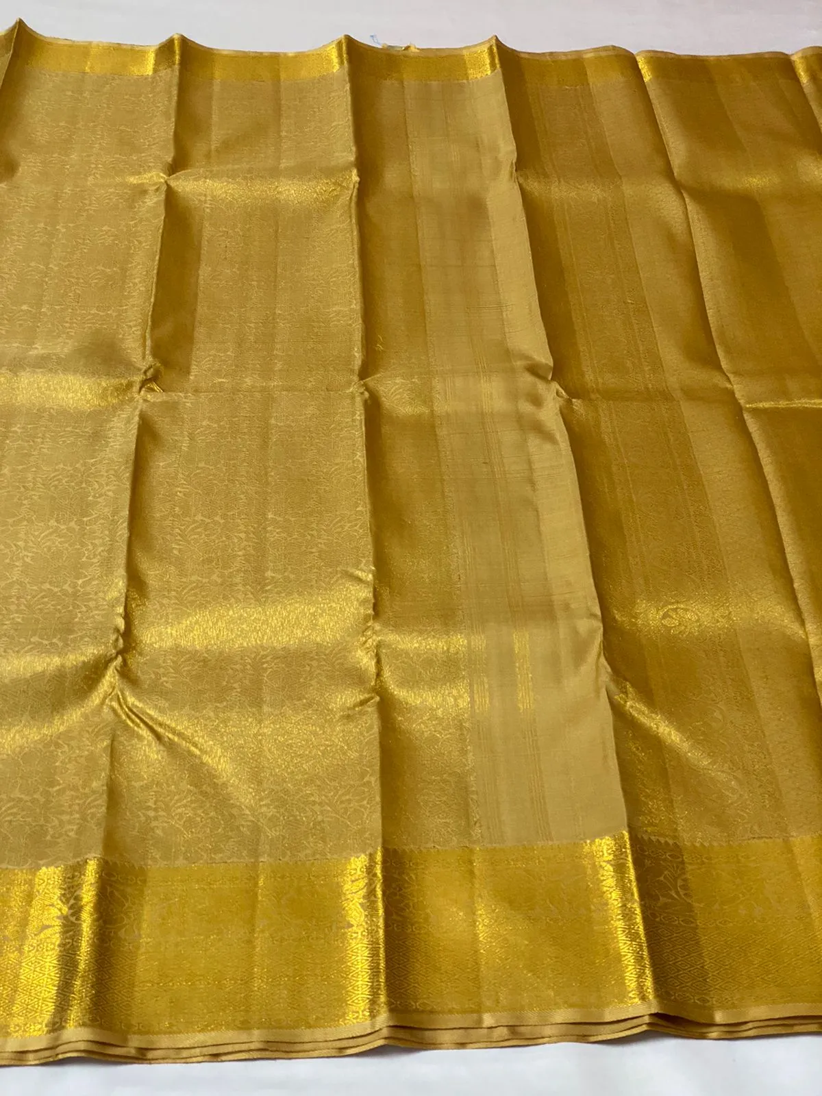 Golden Kanjivaram Bridal Silk Saree for Women - PRIYA001GKS by Vyshali