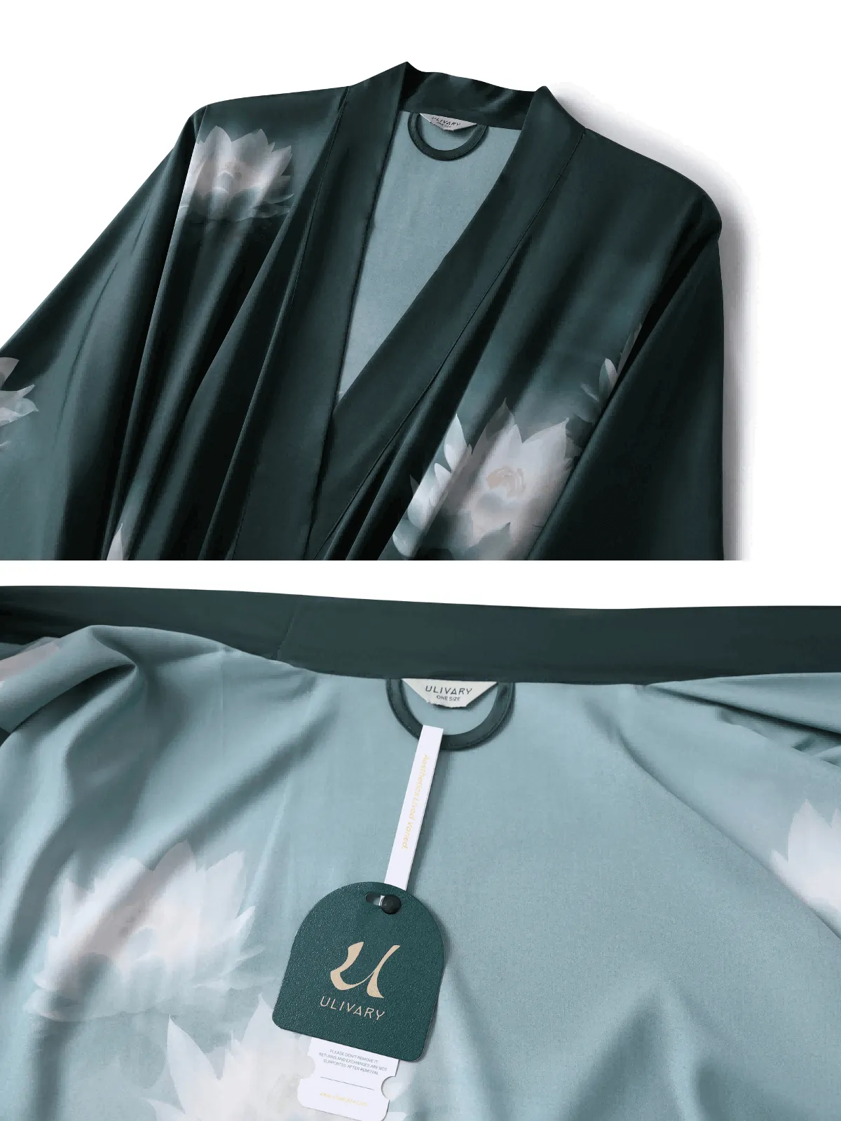 Golden Lotus Short Kimono Robe - Top Result