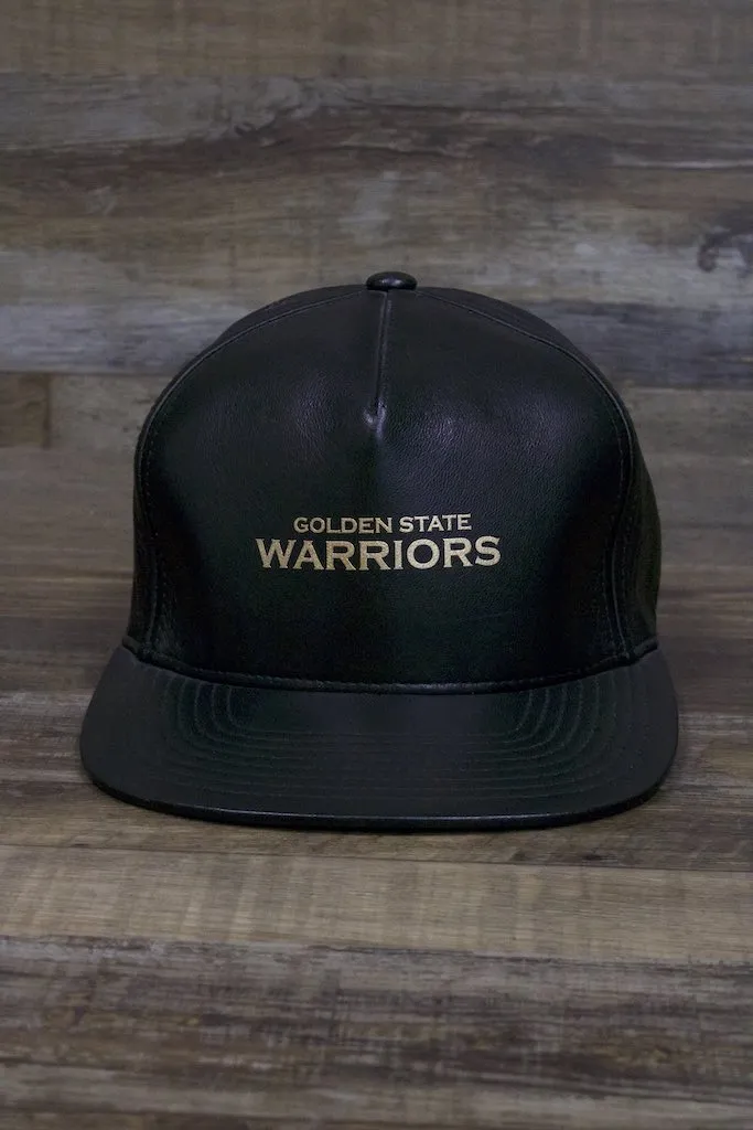 Golden State Warriors Black Snapback | Gold Foil Design