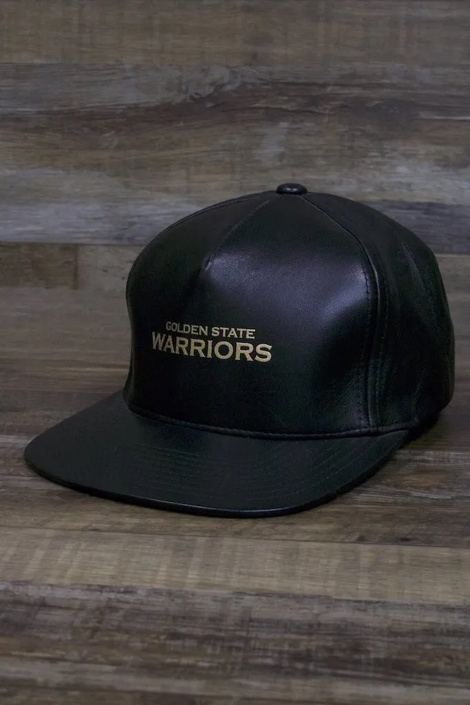 Golden State Warriors Black Snapback | Gold Foil Design