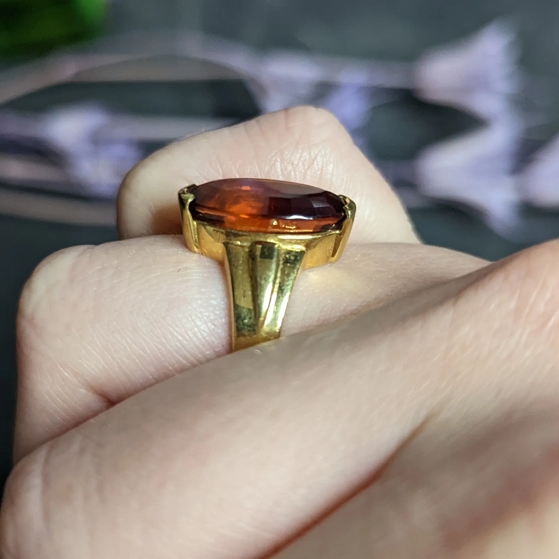 H. Stern Vintage Citrine 18 Karat Gold Gemstone Ring