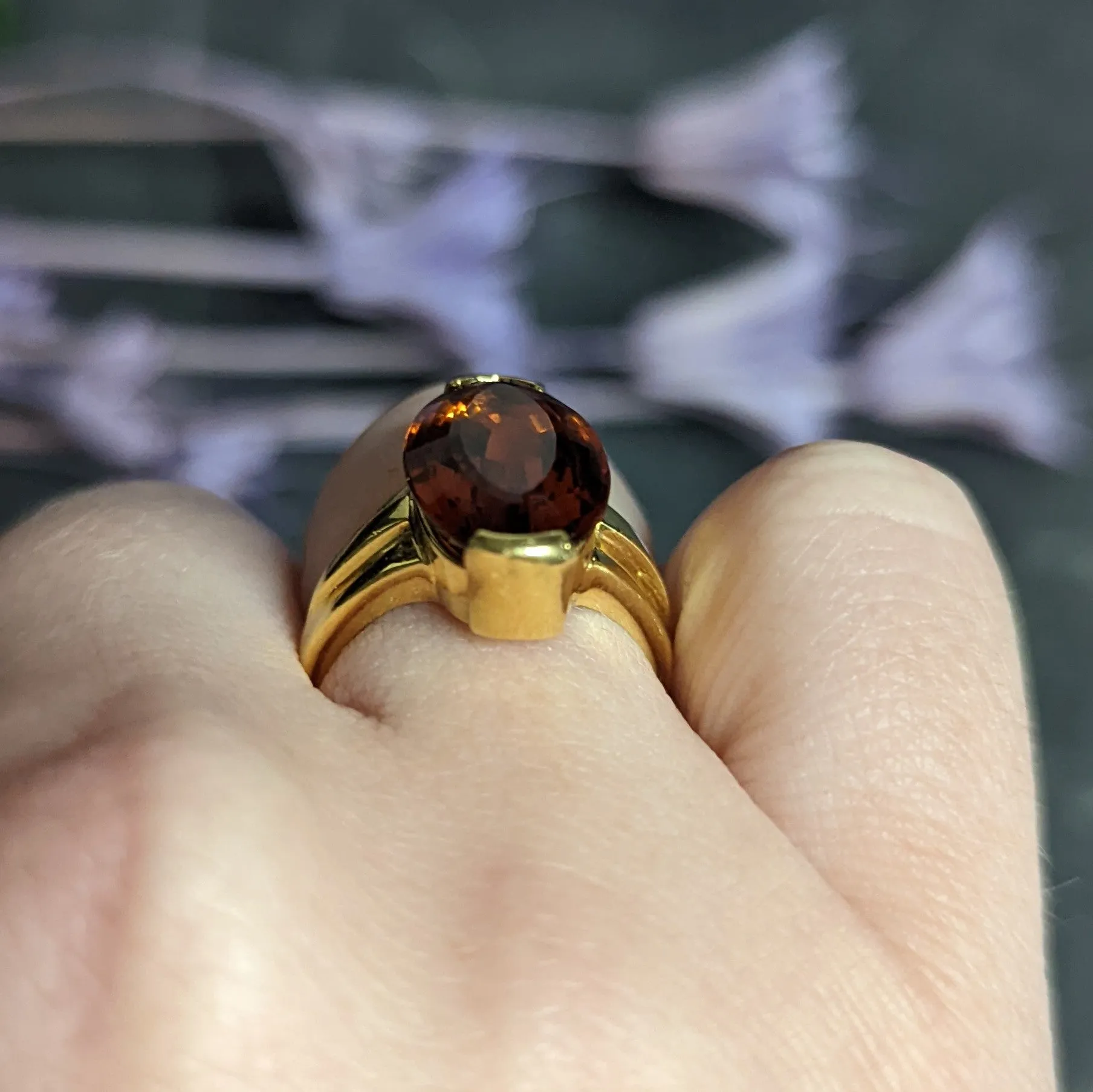 H. Stern Vintage Citrine 18 Karat Gold Gemstone Ring