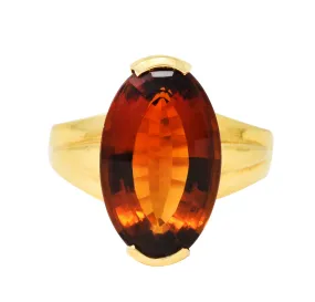 H. Stern Vintage Citrine 18 Karat Gold Gemstone Ring