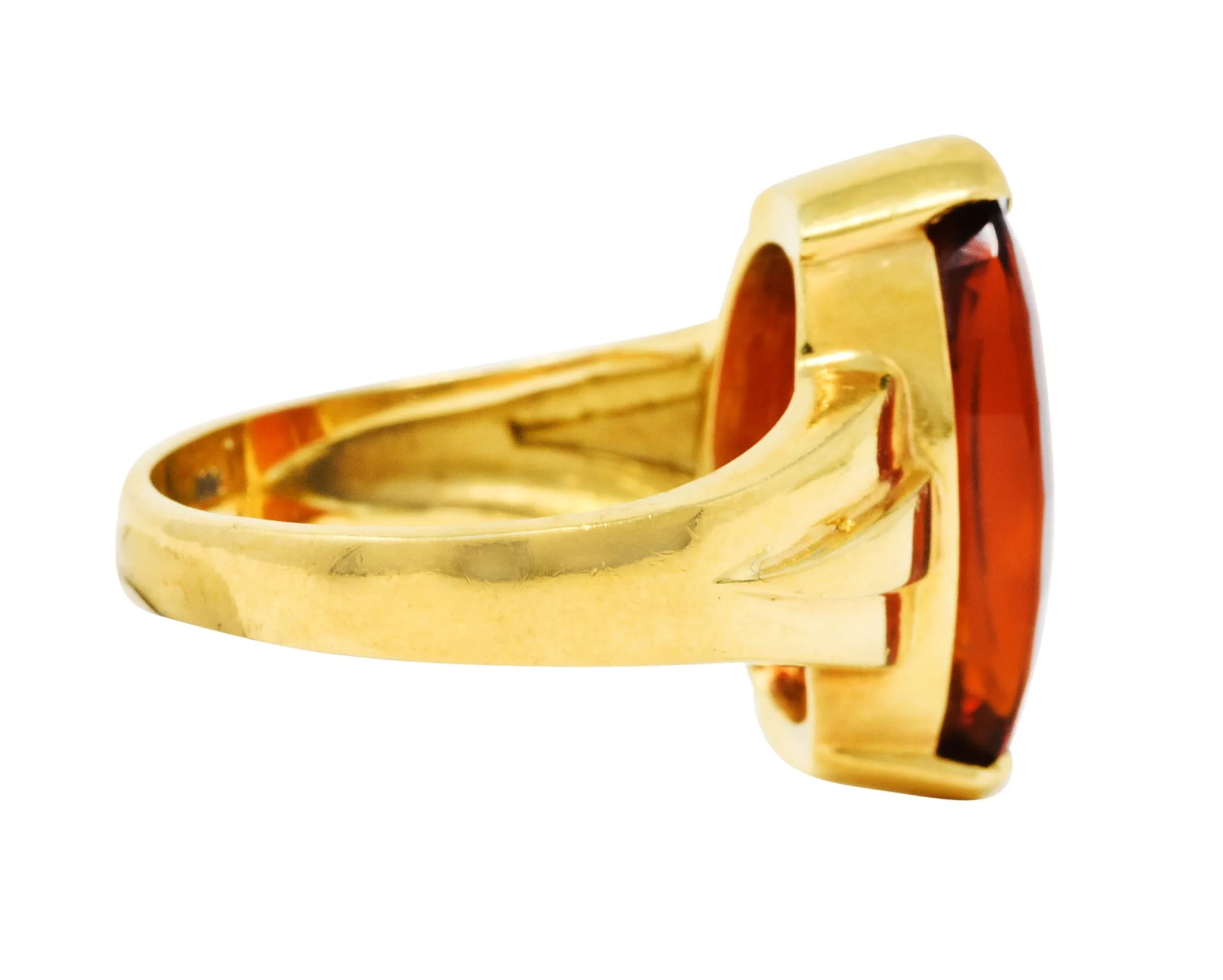 H. Stern Vintage Citrine 18 Karat Gold Gemstone Ring