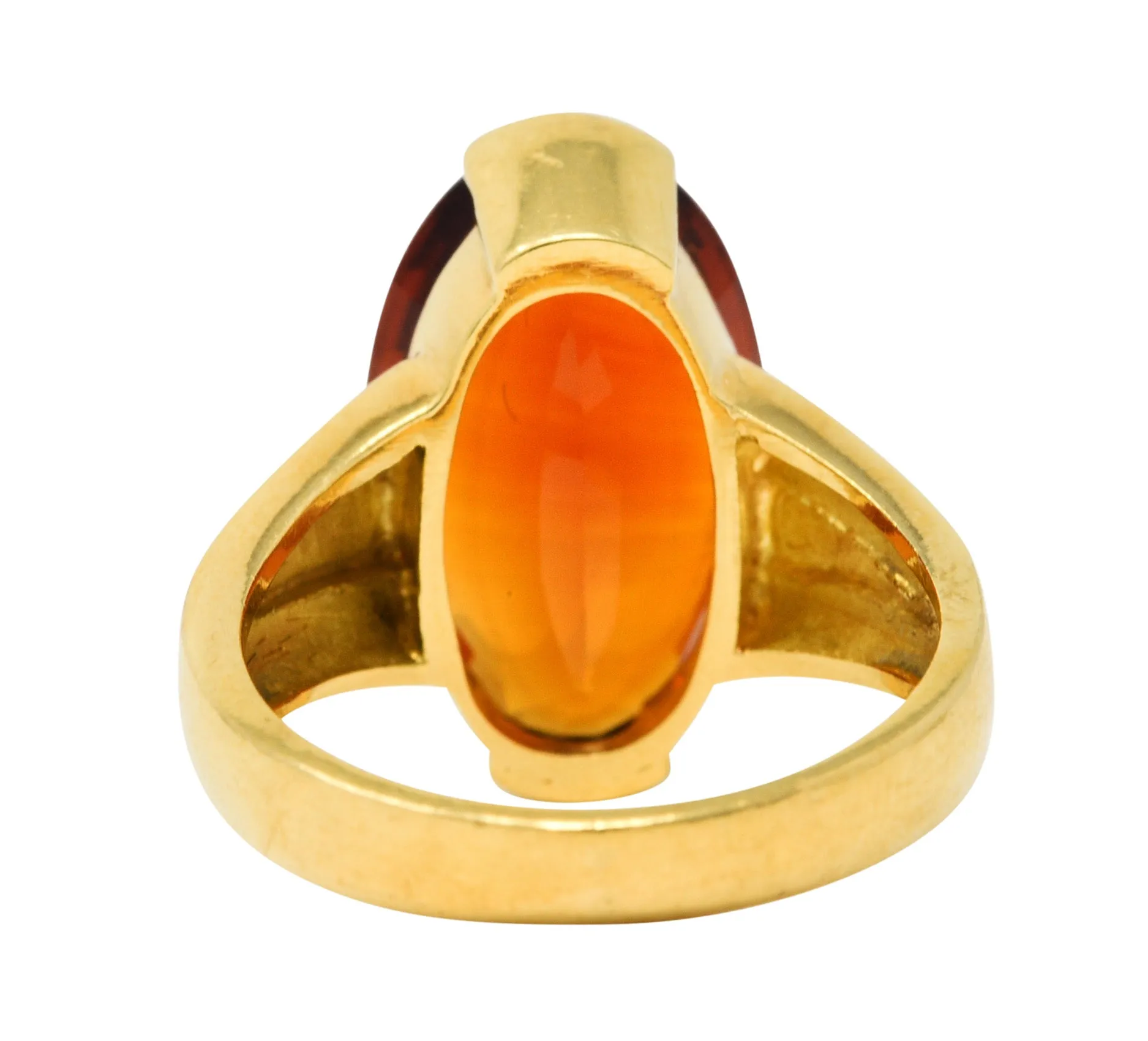 H. Stern Vintage Citrine 18 Karat Gold Gemstone Ring