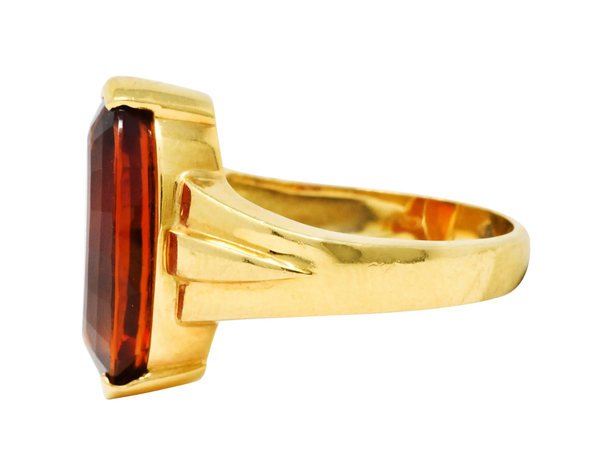 H. Stern Vintage Citrine 18 Karat Gold Gemstone Ring