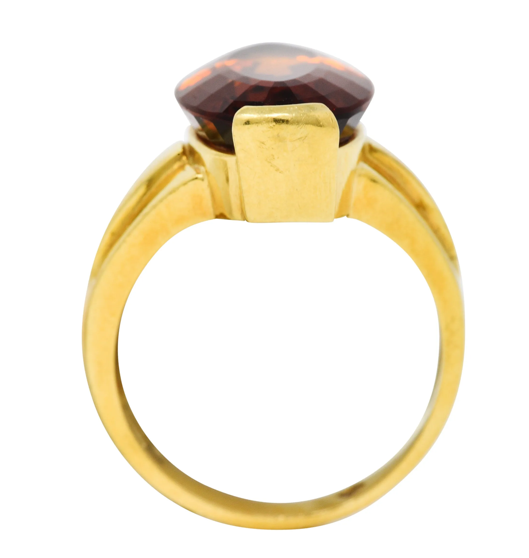 H. Stern Vintage Citrine 18 Karat Gold Gemstone Ring