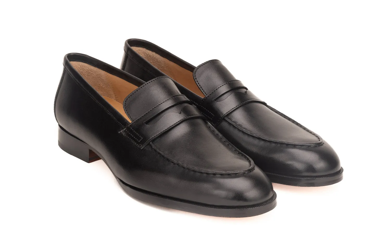 Handcrafted Penny Loafer with Apron Stitching.