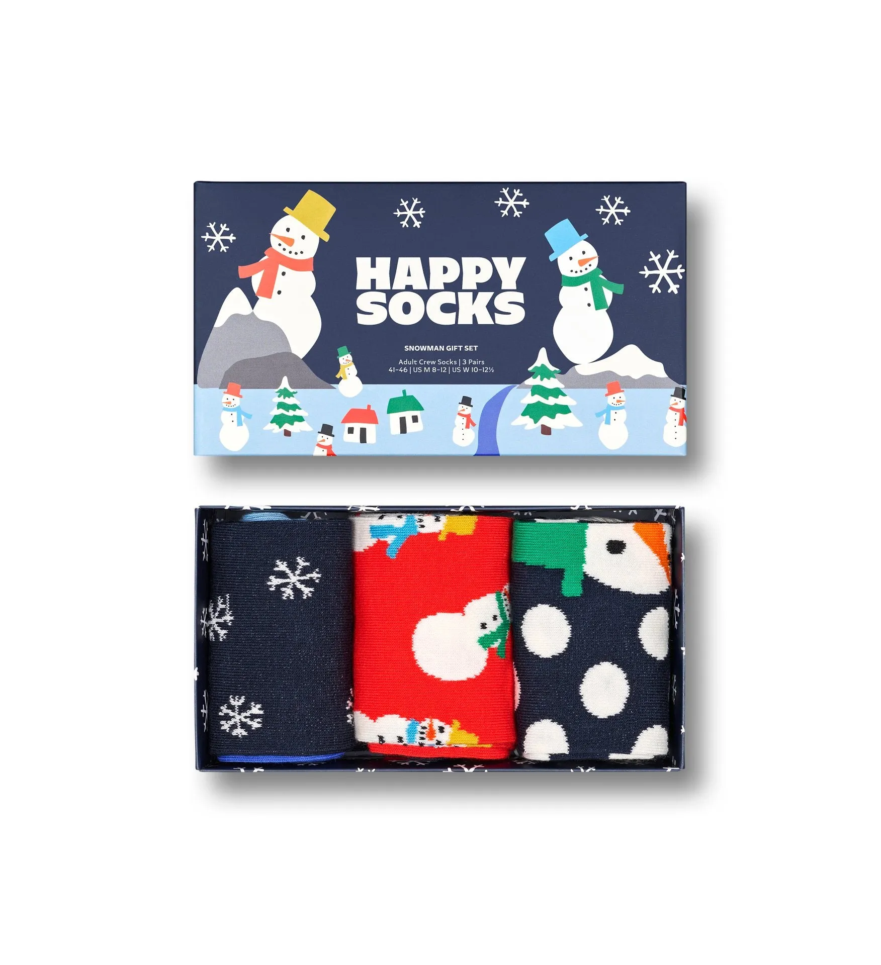 Happy Socks 'Snowman' Christmas Gift Set 3-Pack