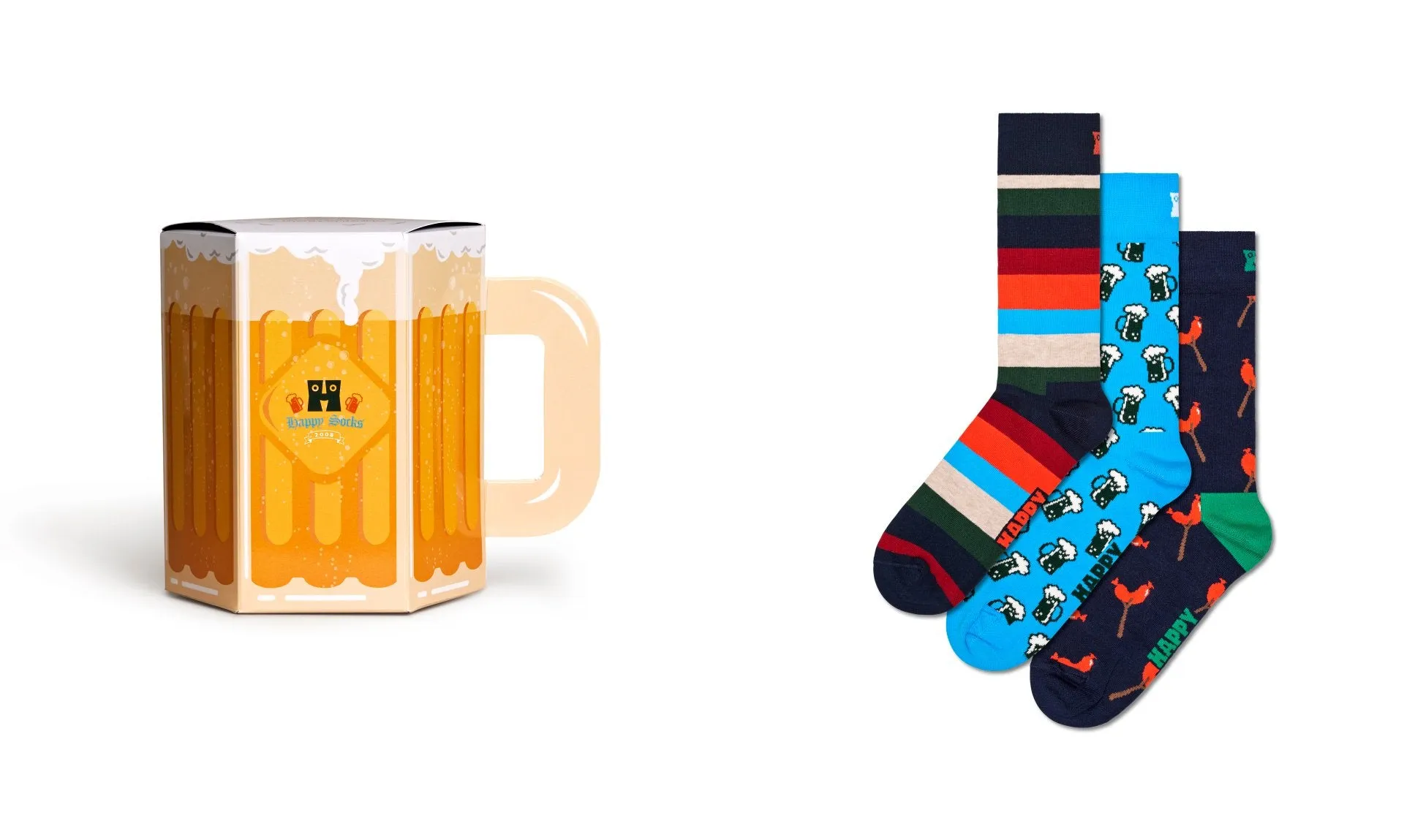 Happy Socks Wurst and Beer Socks Set 3-Pack - Shop Now!