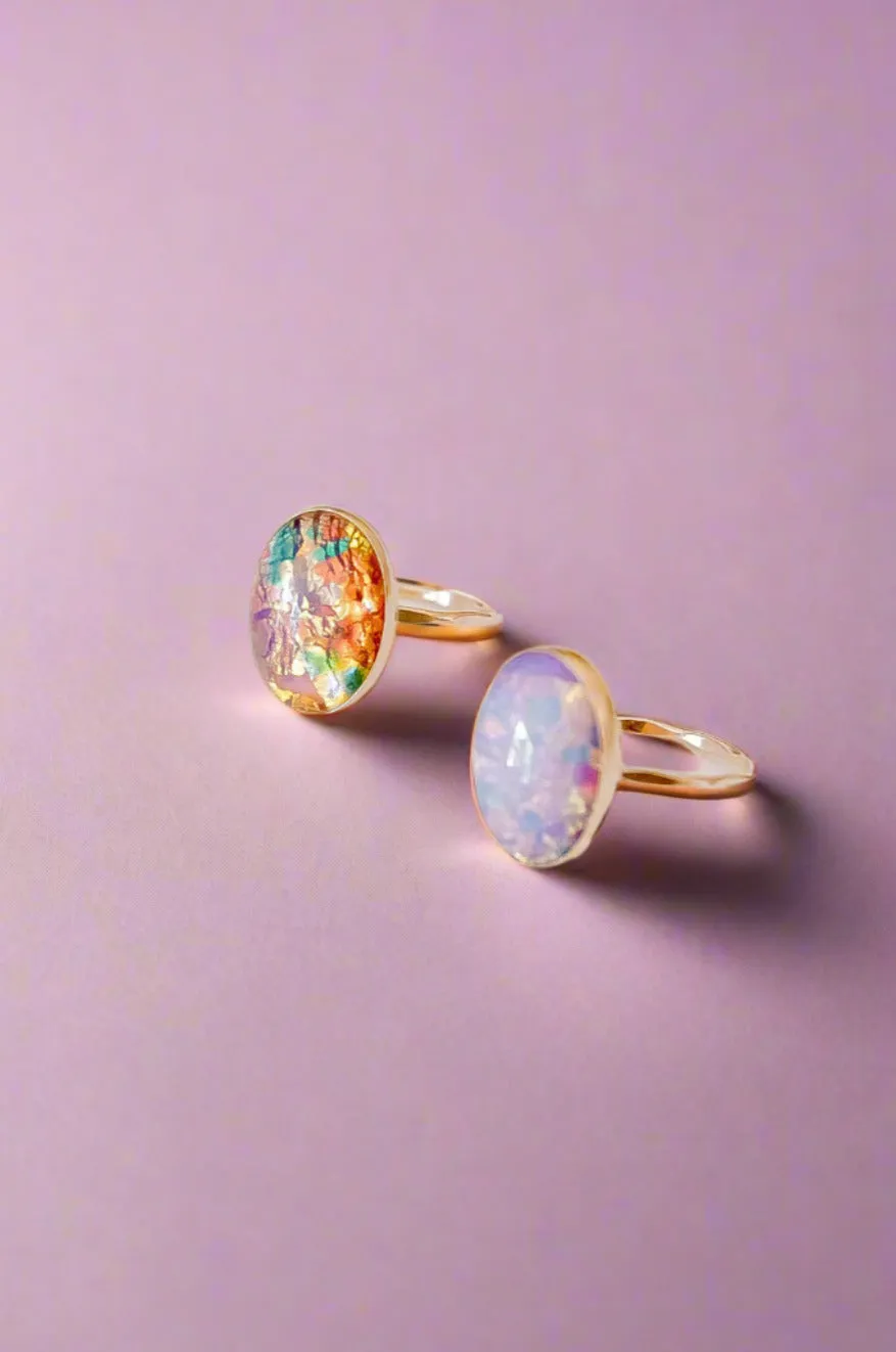 Harlequin Opal Ring (Vintage)