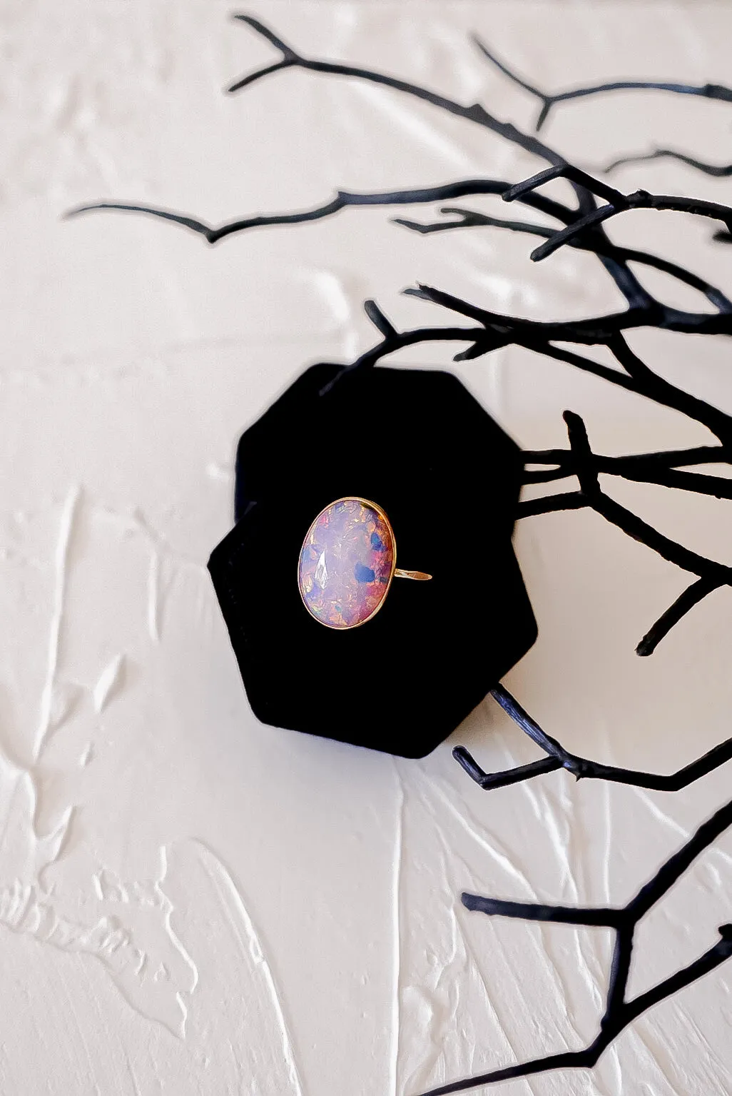 Harlequin Opal Ring (Vintage)