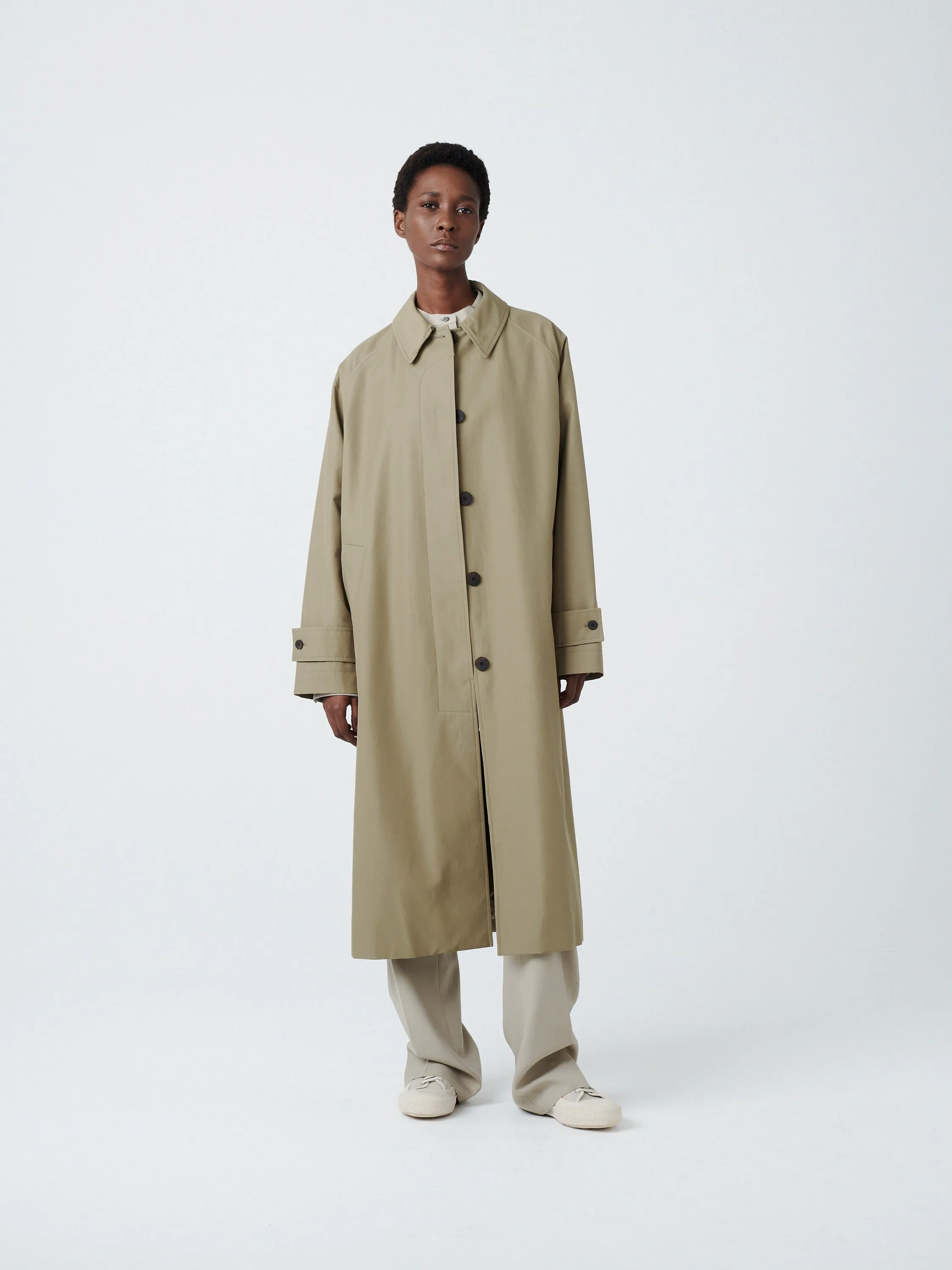 Holin Coated Cotton Coat - Birch