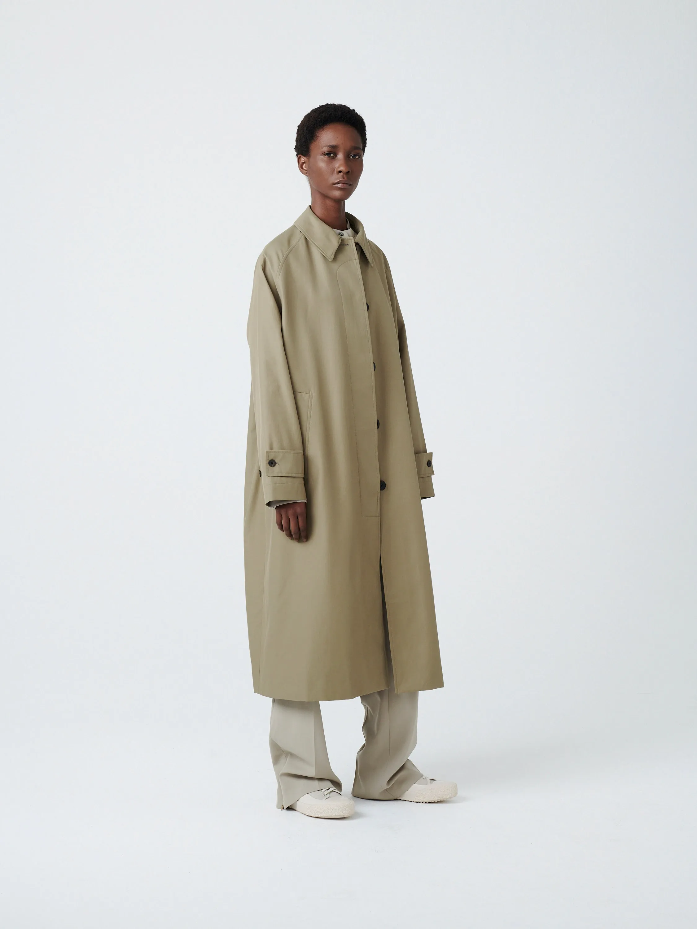 Holin Coated Cotton Coat - Birch