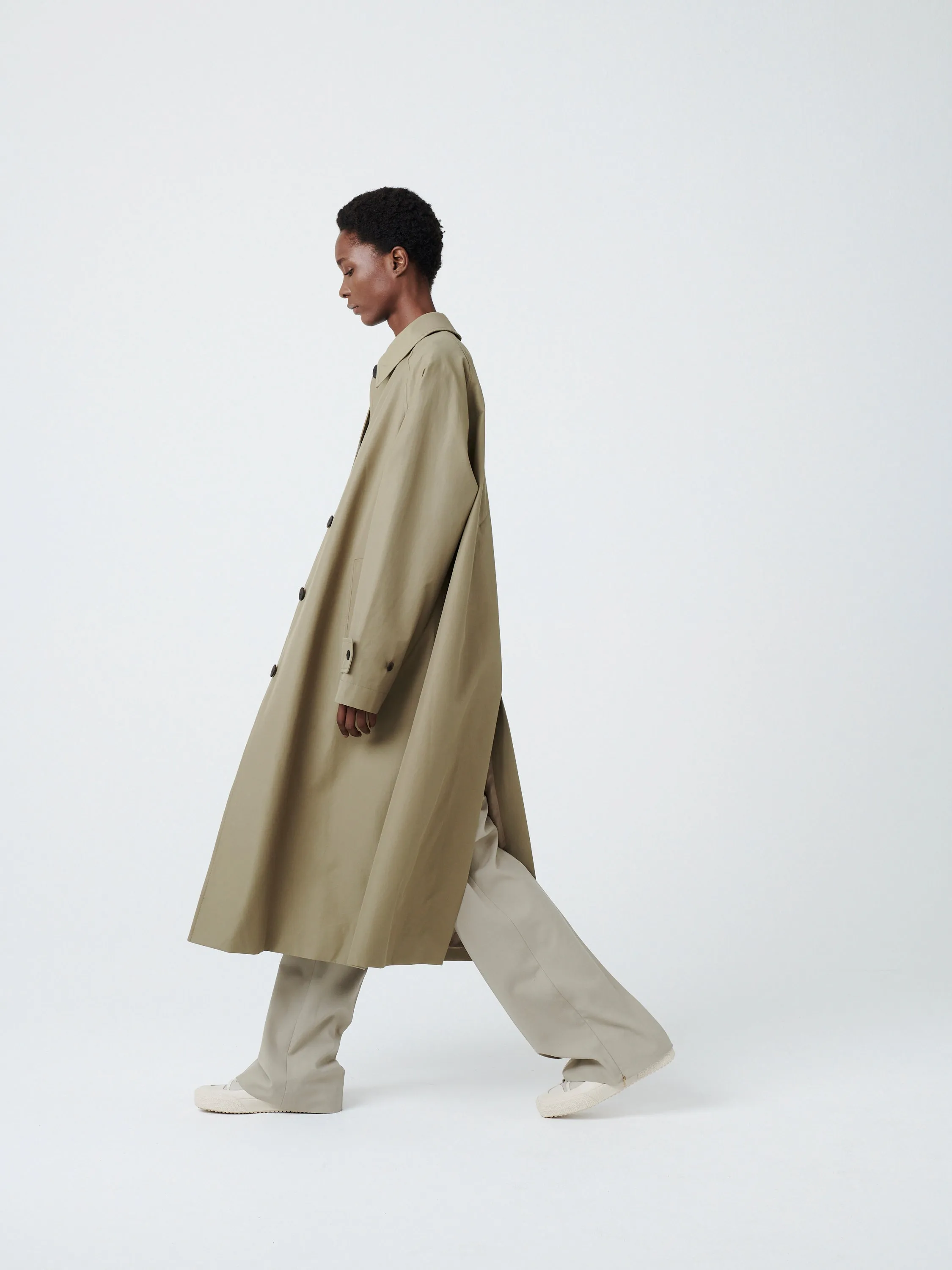 Holin Coated Cotton Coat - Birch