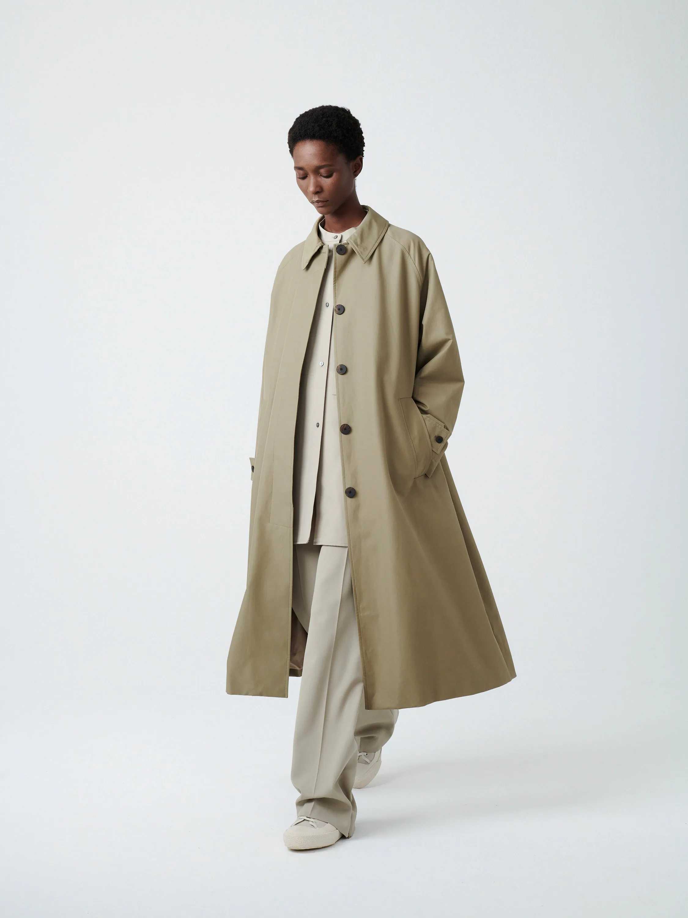 Holin Coated Cotton Coat - Birch