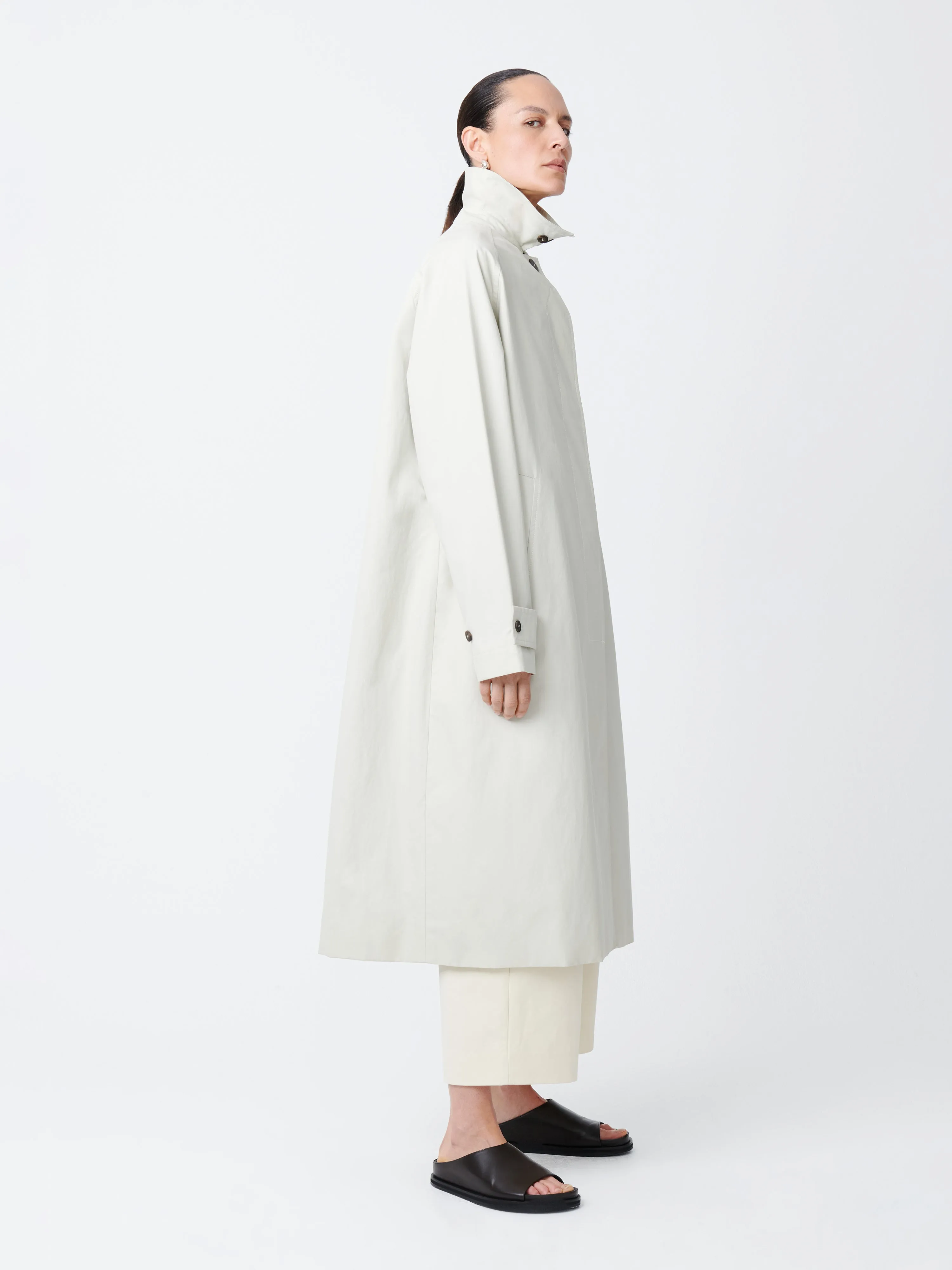 Holin Coated Cotton Coat - Dove