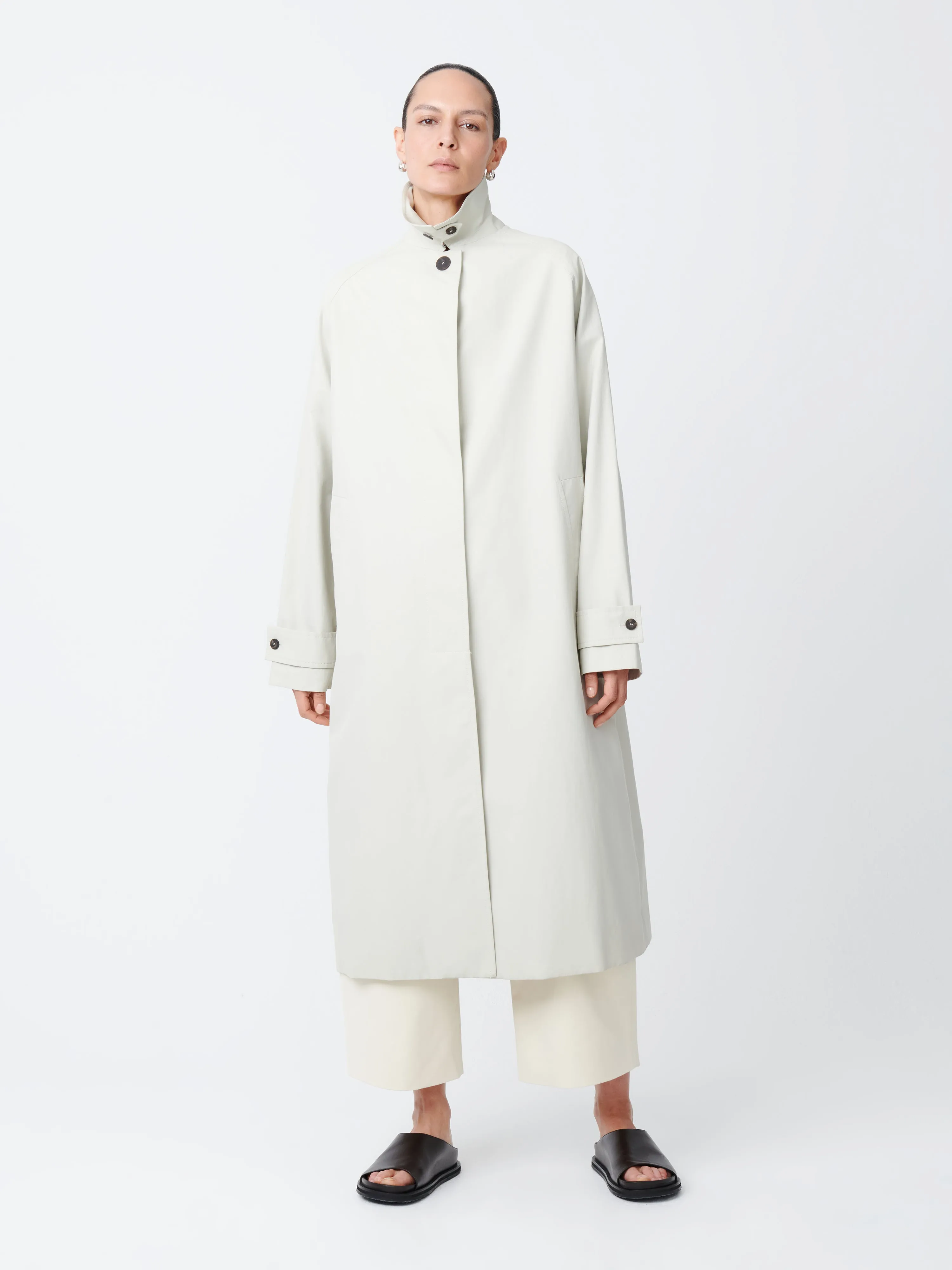 Holin Coated Cotton Coat - Dove