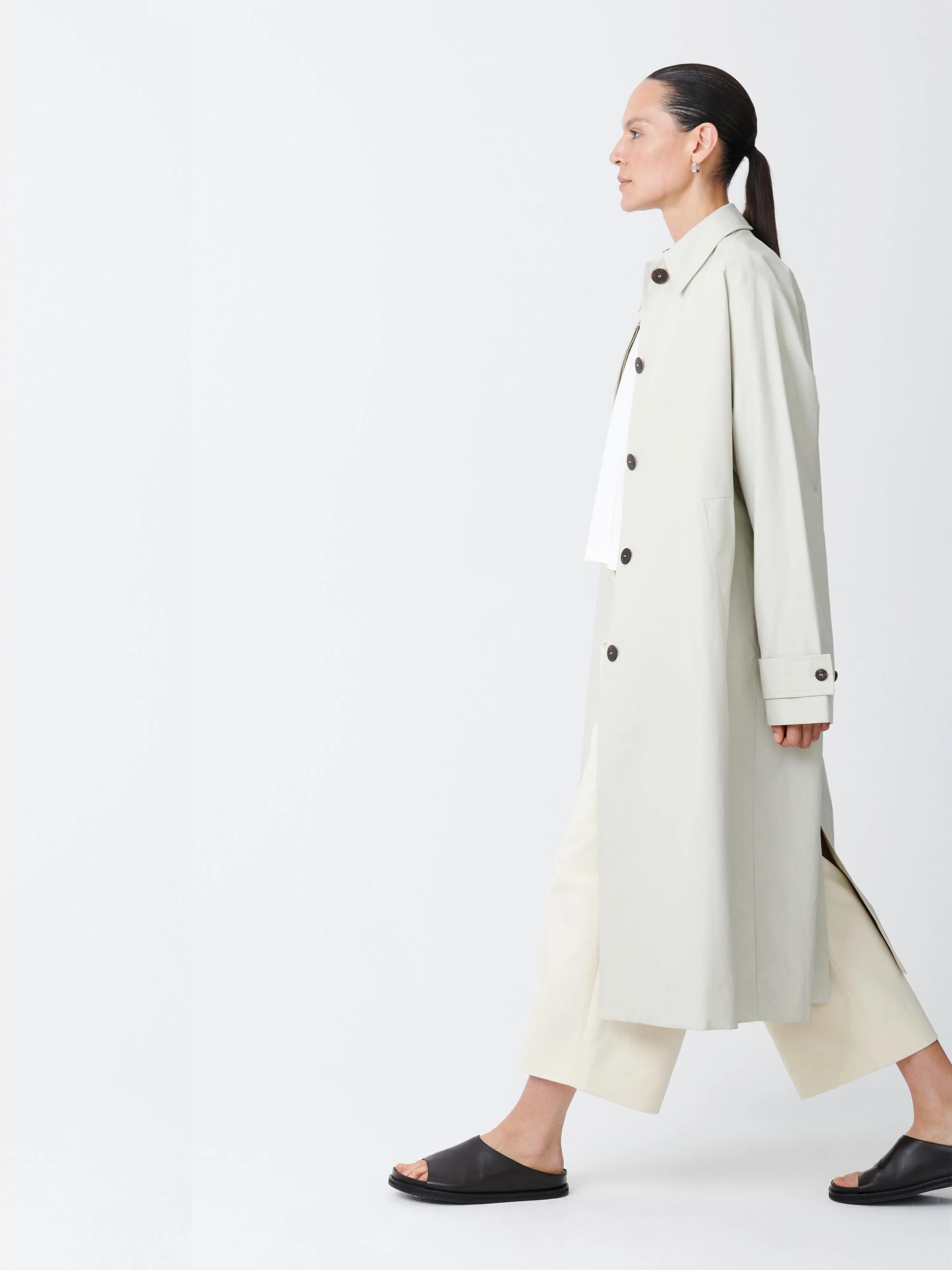 Holin Coated Cotton Coat - Dove