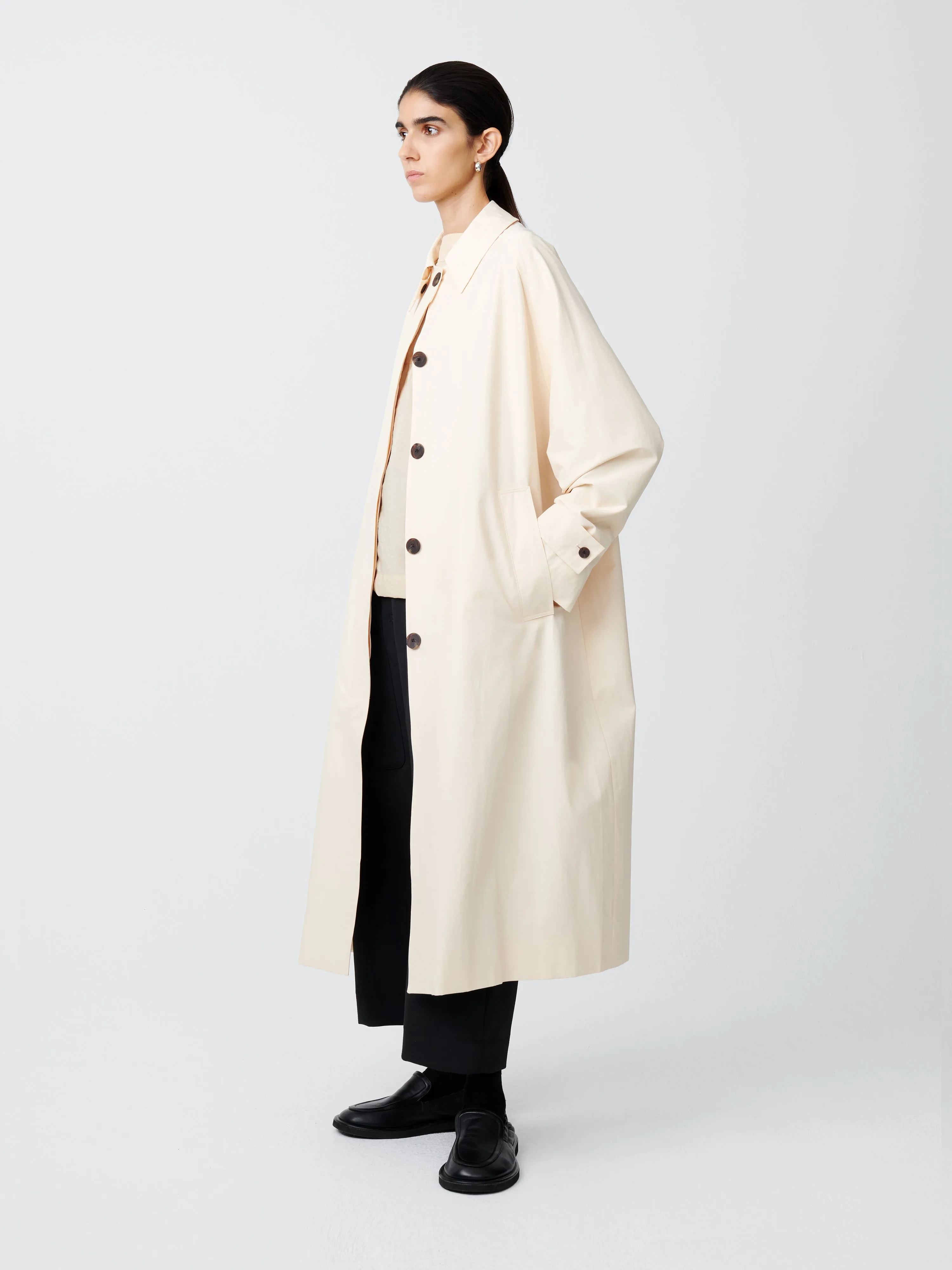 Holin Linen Coated Cotton Coat