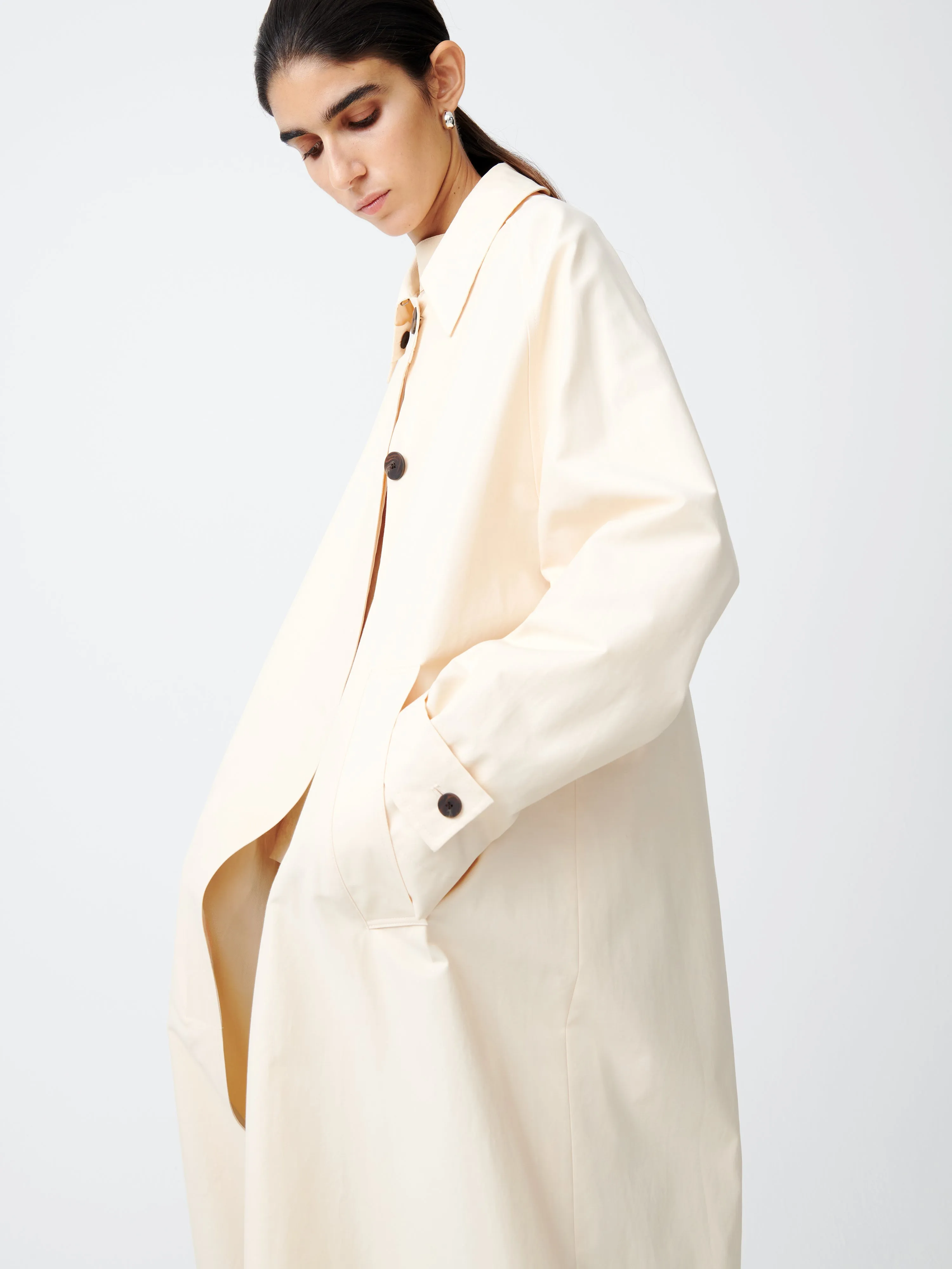 Holin Linen Coated Cotton Coat