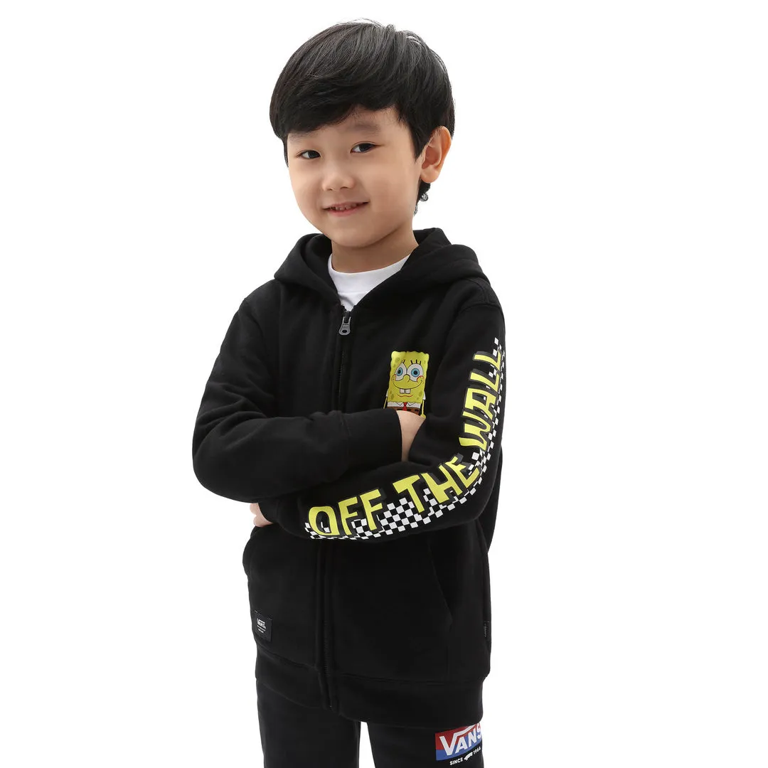 Hooded Sweater with Zipper Vans X SpongeBob Happy Face Black - Kids