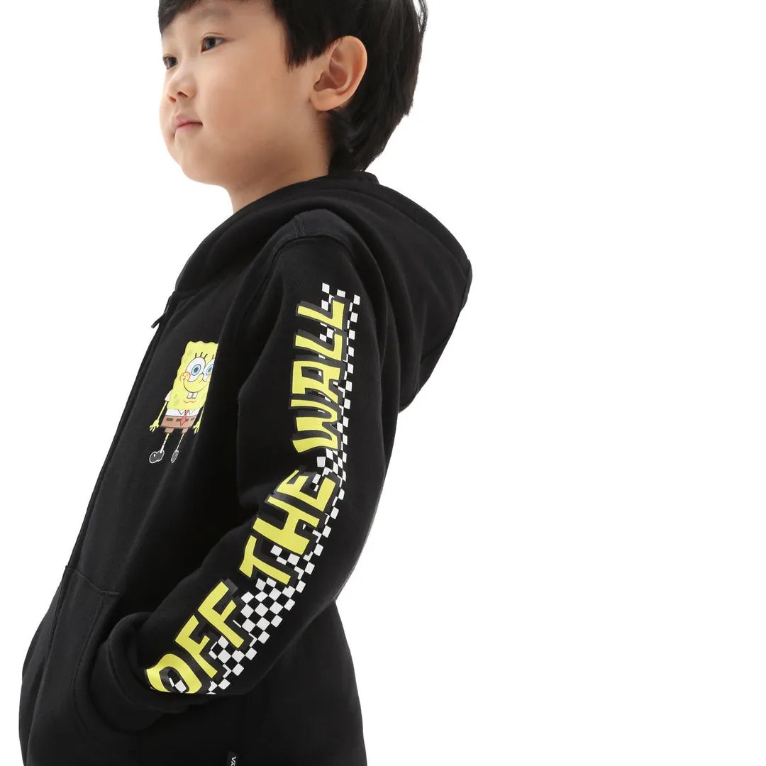 Hooded Sweater with Zipper Vans X SpongeBob Happy Face Black - Kids