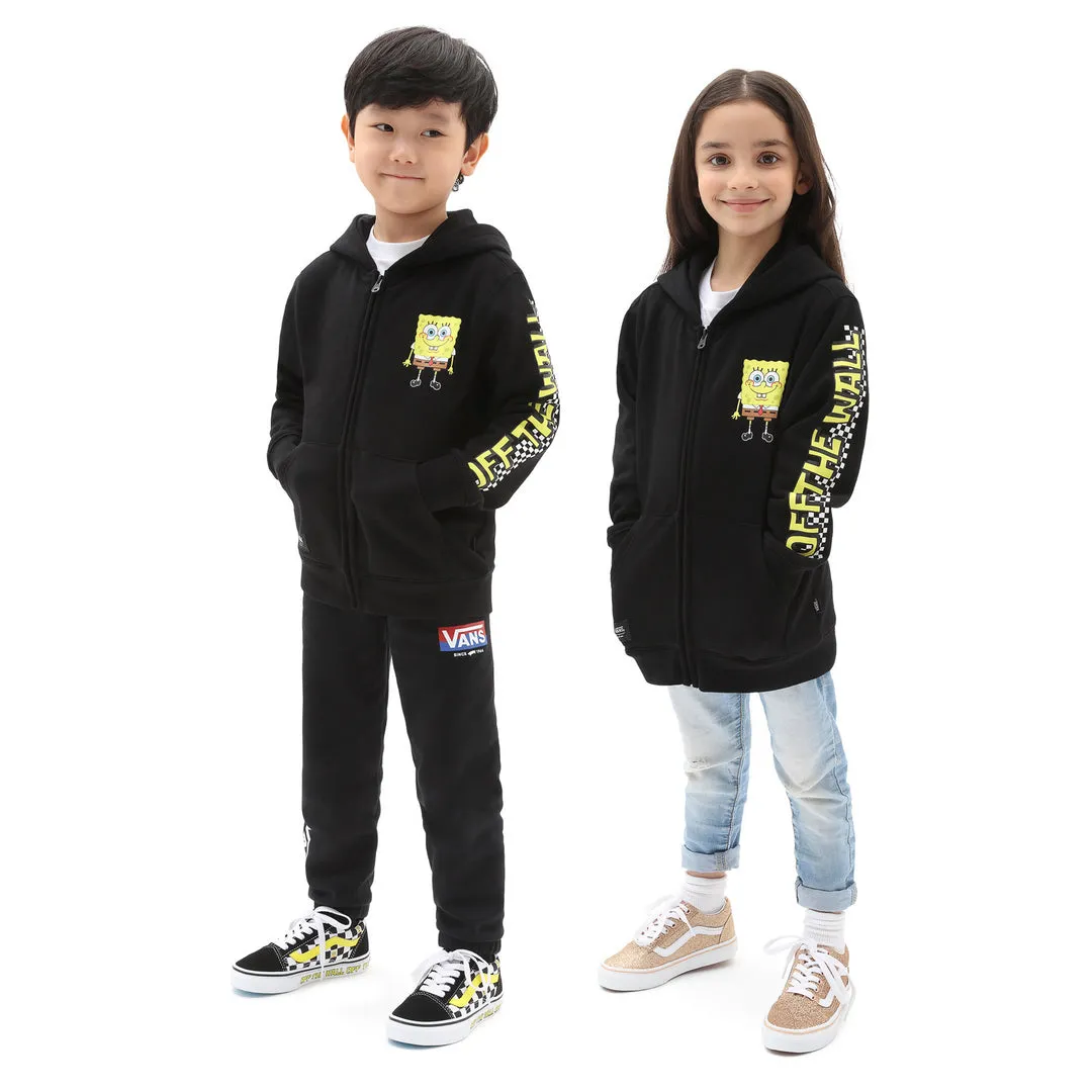 Hooded Sweater with Zipper Vans X SpongeBob Happy Face Black - Kids