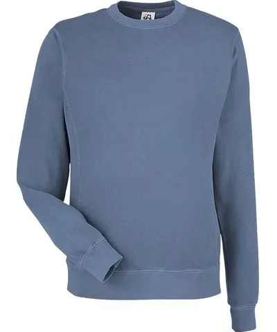 J. America Men's Pigment-Dyed Fleece Crewneck Sweatshirt