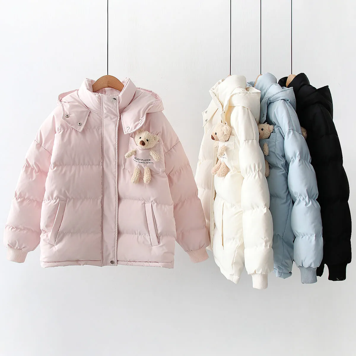 Japanese kawaii bear Winter coat with added thickness - BY8050