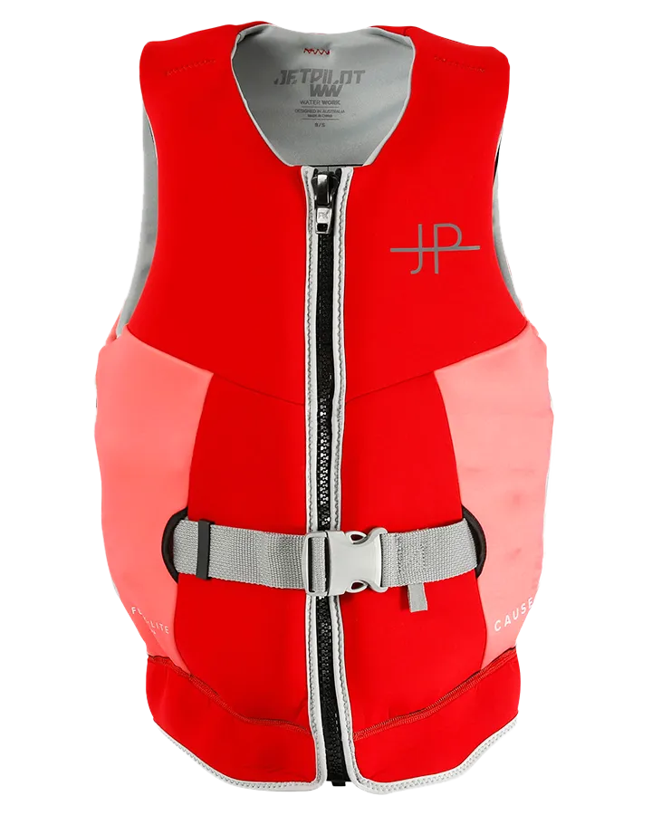 jetpilot red level 50 ladies neo vest 2023