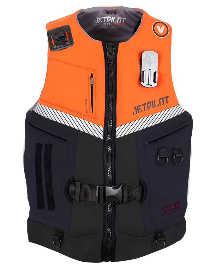 Jetpilot Venture Men's Neo Vest Black Orange Level 50 2023