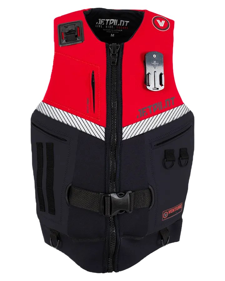 Jetpilot Venture Men's Neo Vest - Black/Red Level 50 - 2023