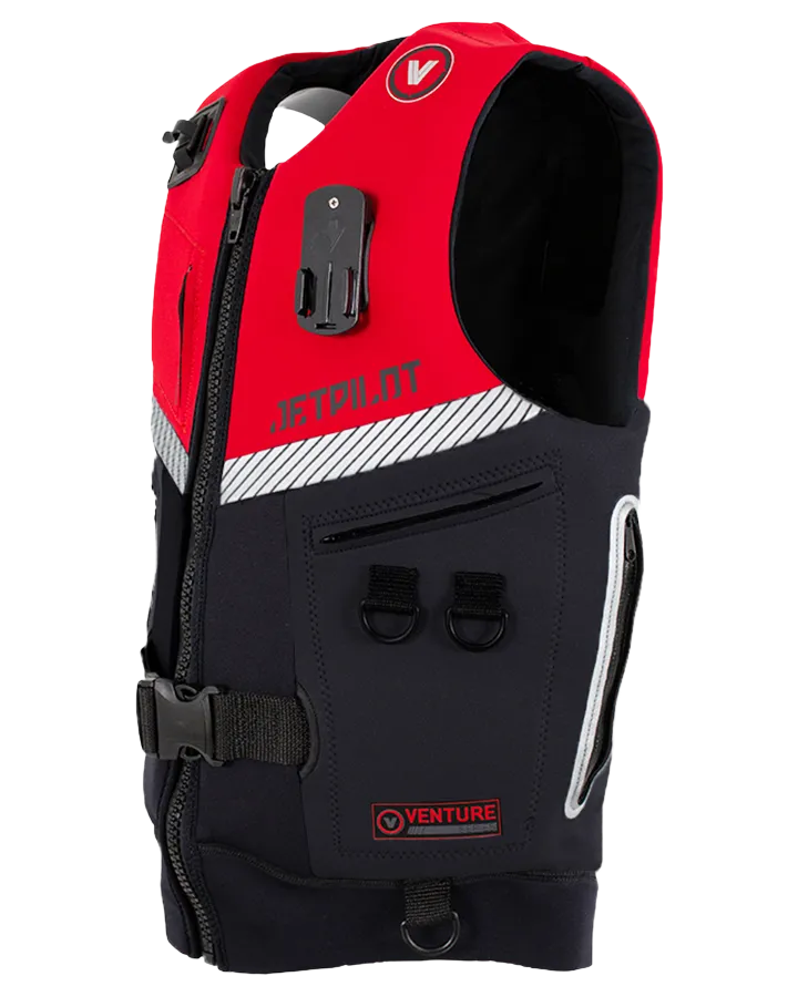 Jetpilot Venture Men's Neo Vest - Black/Red Level 50 - 2023