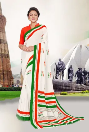 Joypuri cotton saree with Blouse Piece - Independence Day Special